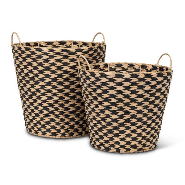 SET OF 2 TALL PAPER BASKETS