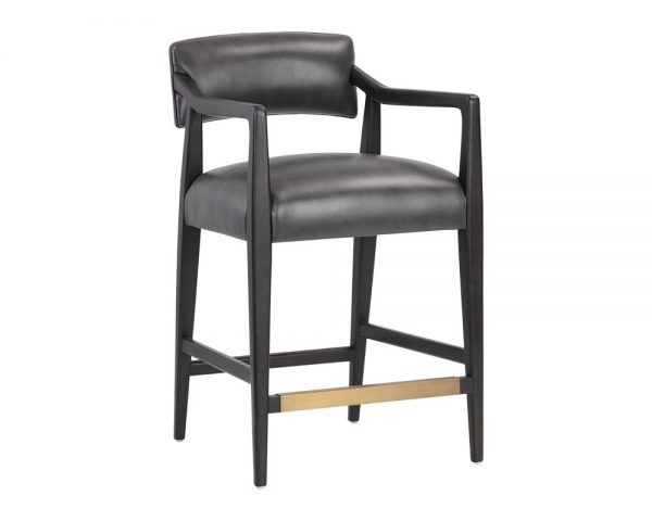 KARL LEATHER STOOL - Image 7