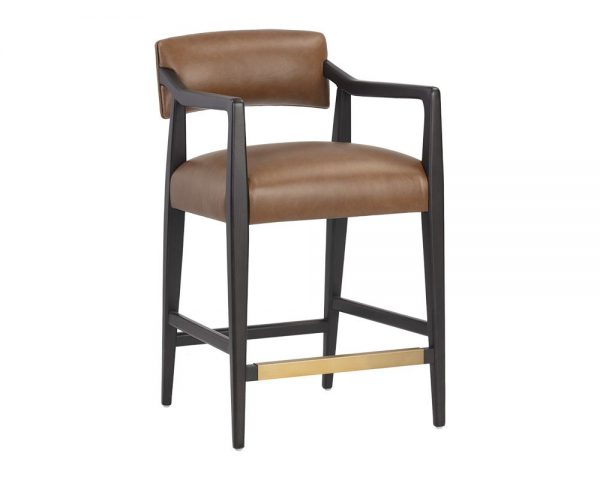 KARL LEATHER STOOL - Image 9