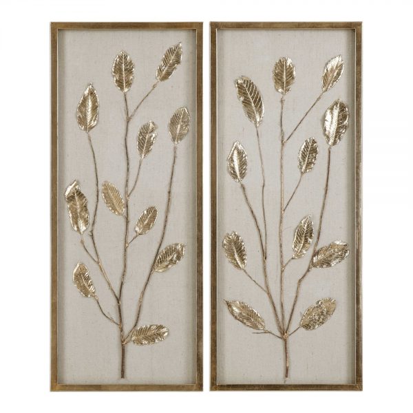 GOLDEN LEAVES - SET OF 2