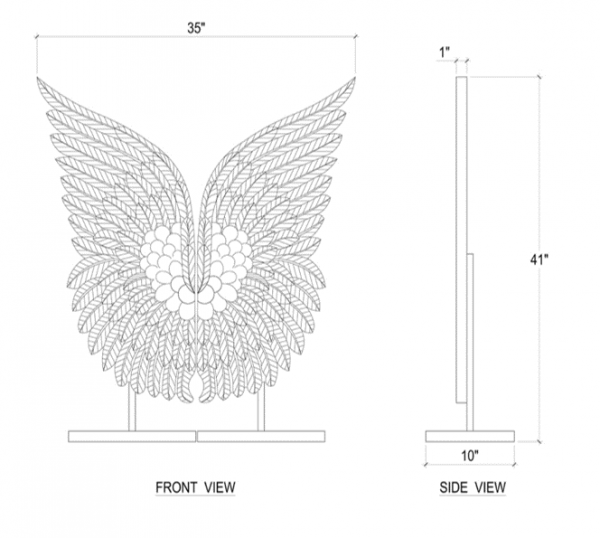 CUSTOM MAHOGANY ANGEL WINGS - Image 2