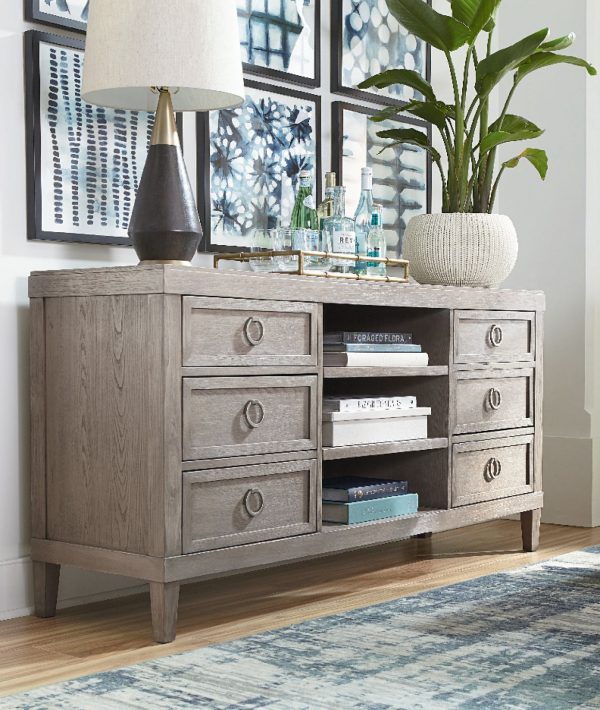 6 DRAWER CREDENZA-MEDIA BUFFET - Image 7