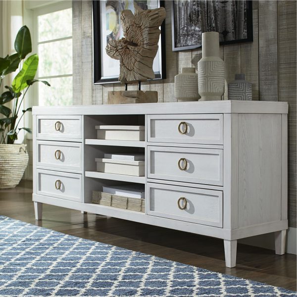 6 DRAWER CREDENZA-MEDIA BUFFET