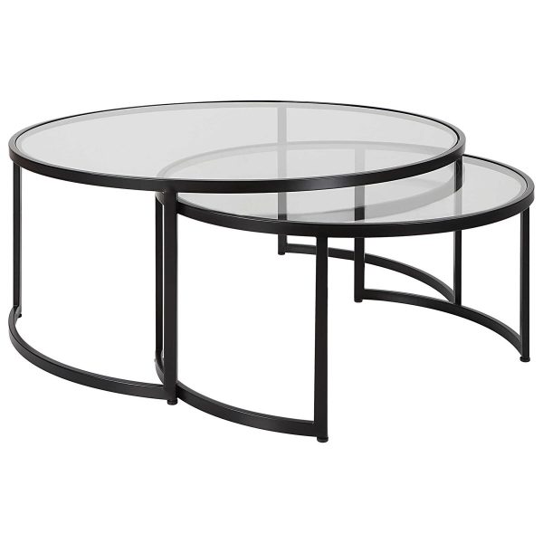 ANETTE NESTING TABLE - BLACK FINISH - Image 2