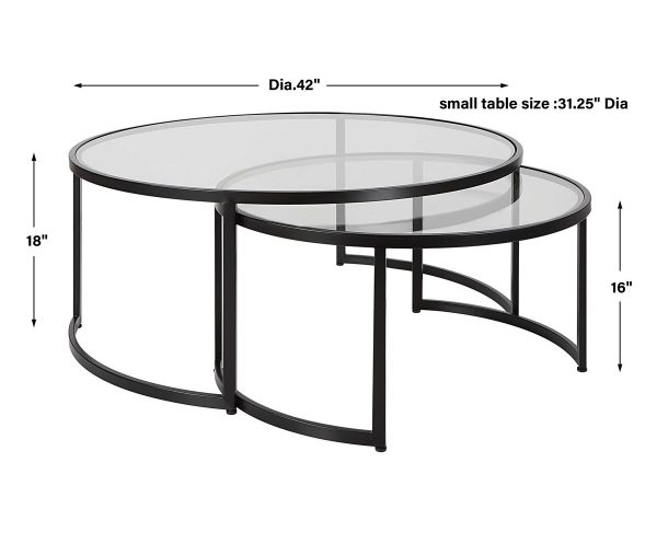 ANETTE NESTING TABLE - BLACK FINISH - Image 7