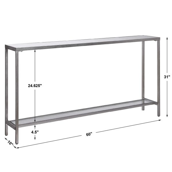 PARIS - SILVER LEAF CONSOLE TABLE - Image 6