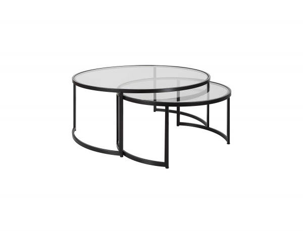 ANETTE NESTING TABLE - BLACK FINISH