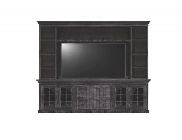 AXEL MEDIA STAND & WALL UNIT WITH TWO CENTRE DRAWERS - Image 4