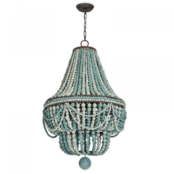 ALESSANDRA BLUE BEADED CHANDELIER - Image 2