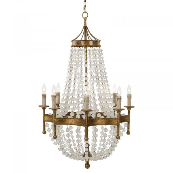 CLARA FROSTED CRYSTAL BEAD CHANDELIER - Image 2