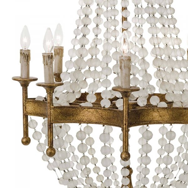 CLARA FROSTED CRYSTAL BEAD CHANDELIER - Image 5