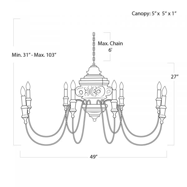 UMA WOOD CARVED CHANDELIER - Image 9