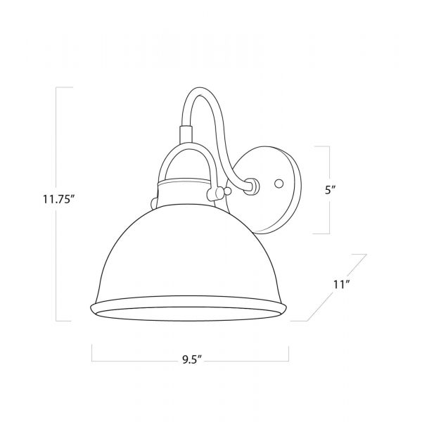 LILLY CERAMIC SCONCE - WHITE FINISH - Image 6